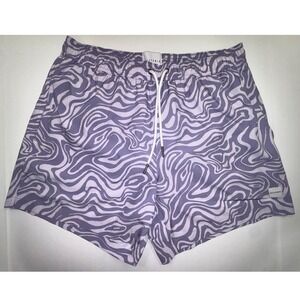 Allfenix Mens Lilac Swirl Swim Shorts AM5H590-LLC-L Purple Marble Trunks L NEW